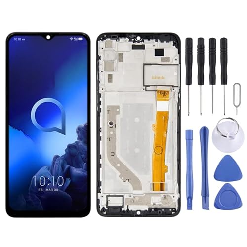 LCD Screen and Digitizer Full Assembly with Frame for Alcatel 3X 2019 5048Y 5048U 5048 OT5048Y OT5048(Black) von MENGHONGLLI Phone Display