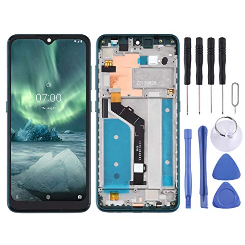 MENGHONGLLI Handy-LCD-Anzeige LCD-Bildschirm und Digitizer-Vollmontage mit Rahmen für Nokia 7.2 TA-1196 Mobiltelefon-Touchscreen von MENGHONGLLI