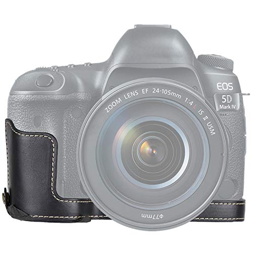 MENGHONGLLI Kamera-Schutzhülle 1/4 Zoll Faden PU Leder Kamera Half Case Base for Canon EOS 5D Mark IV / 5D Mark III (Schwarz) Startseite (Farbe : Black) von MENGHONGLLI