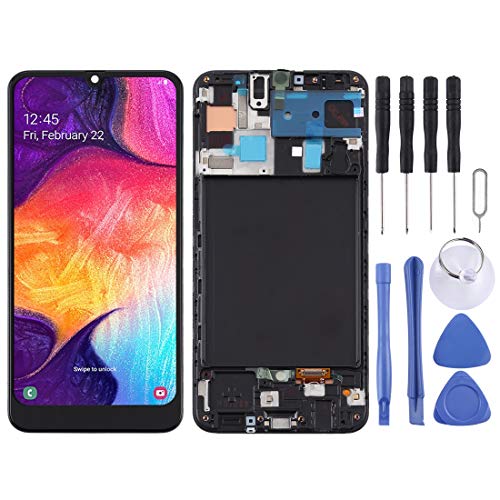 MENGHONGLLI TFT LCD Screen for Samsung Galaxy A50 Digitizer Full Assembly with Frame (Not Supporting Fingerprint Identification)(Black) von MENGHONGLLI