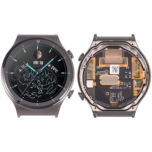 Smartwatch -Ersatzteile es Sapphire-Material LCD-Bildschirm und Digitalisierer Vollmontage mit Rahmen für Huawei Uhr GT 2 Pro VID-B19 (grau) Zubehör von MENGHONGLLI