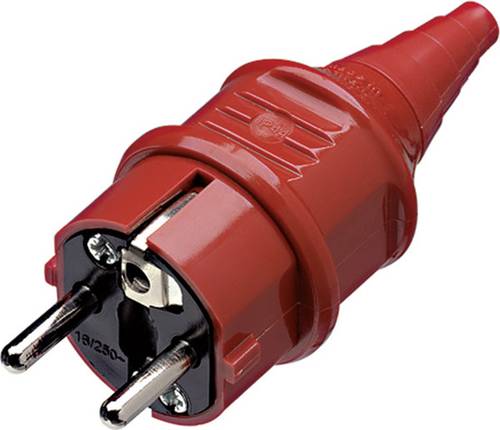 MENNEKES 10839 Schutzkontaktstecker Kunststoff 230V Rot IP44 von MENNEKES