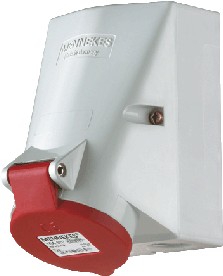 MENNEKES CEE-Wandsteckdose 5x32A 422 TwinCONTACT 6h 400V IP44 UT 180° 422 (422.) von MENNEKES