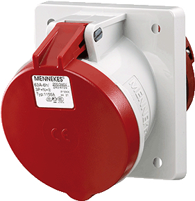 MENNEKES Elektrotechnik GmbH & Co. KG 1155A Steckdose Rot - Weiß (1155A) von MENNEKES