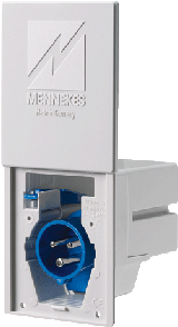 MENNEKES Elektrotechnik GmbH & Co. KG 8001 Elektrischer Netzstecker 3P Blau - Weiß (8001) von MENNEKES