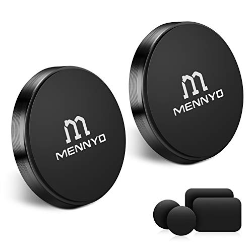 MENNYO Magnet KFZ Handy Halterung, 2 Pack Autohalterung mit Metallplatte Selbstklebender Auto Handyhalter Kompatibel mit iPhone 11 /X/Xs/Xs Max /8 Samsung Galaxy S10 /S9 /S8 /Note Huawei Usw. von MENNYO