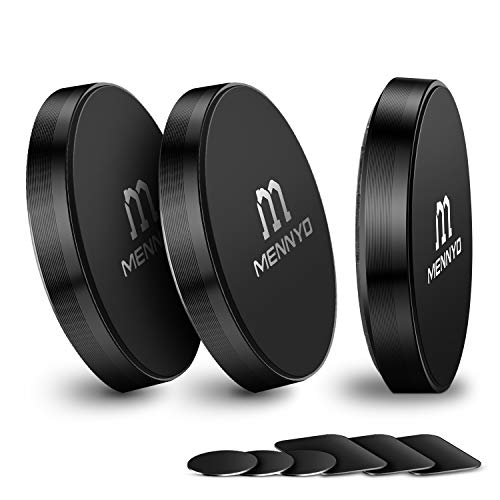 MENNYO Magnet KFZ Handy Halterung, 3 Pack Autohalterung mit Metallplatte Selbstklebender Auto Handyhalter Kompatibel mit iPhone 11 /X/Xs/Xs Max /8 Samsung Galaxy S10 /S9 /S8 /Note Huawei Usw. von MENNYO