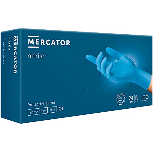 Mercator Nitrilhandschuhe Puderfrei NITRILE,blau, Größe: L - 100 Stück von MERCATOR MEDICAL