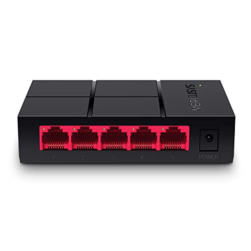 MERCUSYS MS105G 5-Port Gigabit Netzwerk Switch bis 2000 MBit/s, RJ-45 Anschlüsse LAN Switch, Auto-MDI/MDIX, Lüfterlose Ruhe, Lug-und-Play, Automatische Geschwindigkeits- und Duplexanpassung MERCUSYS MS105G 5-Port Gigabit Netzwerk Switch bis 2000 MBit/s, RJ-45 Anschlüsse LAN Switch, Auto-MDI/MDIX, Lüfterlose Ruhe, Lug-und-Play, Automatische Geschwindigkeits- und Duplexanpassung von MERCUSYS