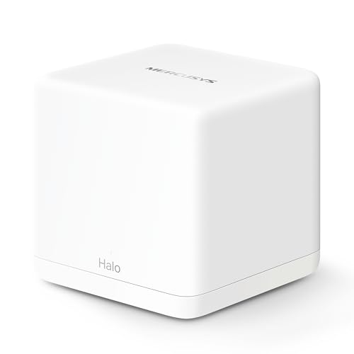 Mercusys Halo H60X Wi-Fi 6 Mesh WLAN Set (1er Pack), AX1500 Dualband Router & Repeater, 3 x Gigabit-Port, MU-MIMO, Mercusys App-Steuerung, bis zu 100 Geräte, empfohlen für Häuser mit 1–2 Schlafzimmern von MERCUSYS
