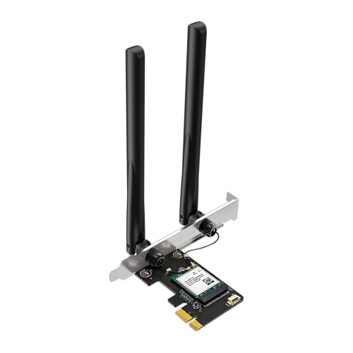 Mercusys MA70XE Wi-Fi 6 Bluetooth 5.4 PCIe-Adapter, bis zu 1201 Mbit/s bei 5 GHz und 574 Mbit/s bei 2,4 GHz, 2 × Hochleistungsantennen, WPA3, MU-MIMO, unterstützt nur Windows 11/10 von MERCUSYS