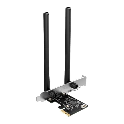 Mercusys TP-Link MA30E PCIe-Adapter Dual Band WLAN AC1200Mbps, Bluetooth 5.0, Zwei Hochleistungsantennen, MU-MIMO, WPA3, Windows 11/10 von MERCUSYS