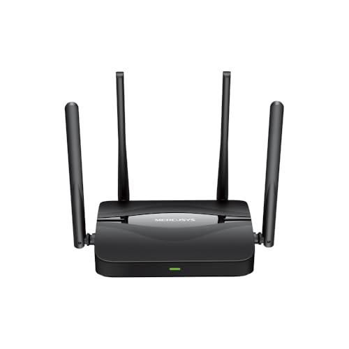 Mercusys Wi-Fi 7 Router MR25BE, Dual-Band WLAN 3570 Mbps, 4 × Gigabit-Port, VPN, MLO, 160 MHz-Kanal, WPS-Taste, Keine Unterstützung für DSL-Verbindung, Schwarz Mercusys Wi-Fi 7 Router MR25BE, Dual-Band WLAN 3570 Mbps, 4 × Gigabit-Port, VPN, MLO, 160 MHz-Kanal, WPS-Taste, Keine Unterstützung für DSL-Verbindung, Schwarz von MERCUSYS