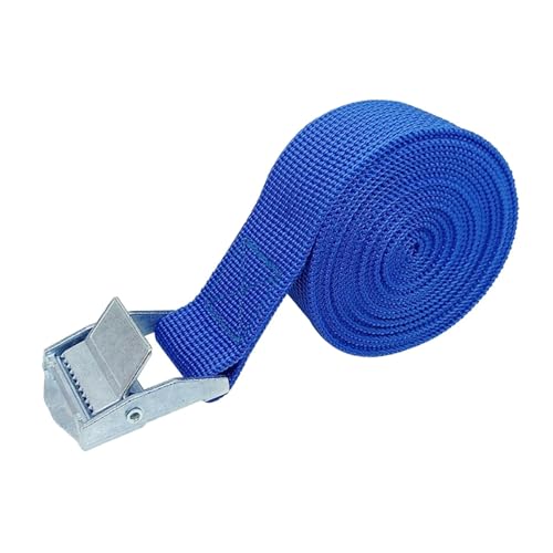 Zurrgurte, 3-Gurte mit Schnallen-Zurrgurt for Motorrad, Auto, Fahrrad, Metall-Abschleppseil, starker Ratschen-Befestigungsgurt for Gepäcktaschen,Logistische Zurrgurte(1x Blue) von MERHOVO