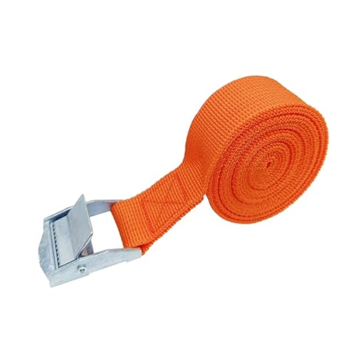 Zurrgurte, 3-Gurte mit Schnallen-Zurrgurt for Motorrad, Auto, Fahrrad, Metall-Abschleppseil, starker Ratschen-Befestigungsgurt for Gepäcktaschen,Logistische Zurrgurte(1x Orange) von MERHOVO
