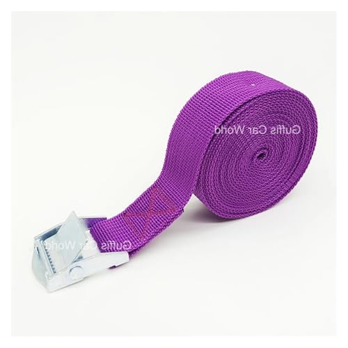 Zurrgurte, 3-Gurte mit Schnallen-Zurrgurt for Motorrad, Auto, Fahrrad, Metall-Abschleppseil, starker Ratschen-Befestigungsgurt for Gepäcktaschen,Logistische Zurrgurte(1x Purple) von MERHOVO