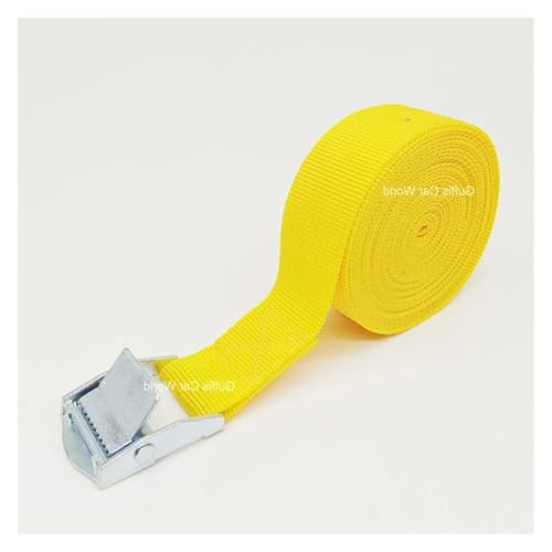 Zurrgurte, 3-Gurte mit Schnallen-Zurrgurt for Motorrad, Auto, Fahrrad, Metall-Abschleppseil, starker Ratschen-Befestigungsgurt for Gepäcktaschen,Logistische Zurrgurte(1x Yellow) von MERHOVO