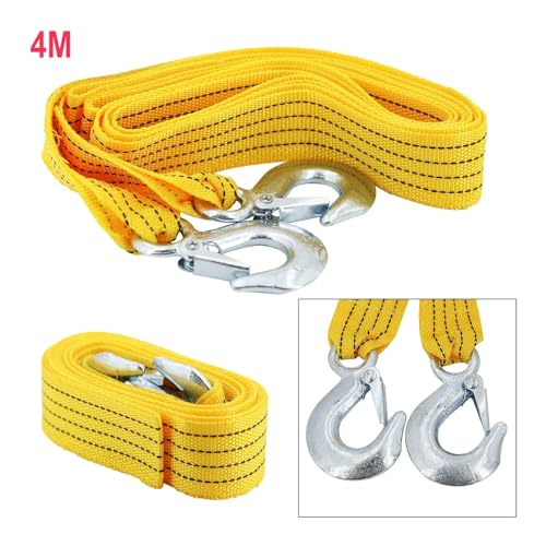 Zurrgurte, 4M Heavy Duty 3 Tonnen Auto Abschleppkabel Abschleppseil Gurt Haken Van Straße Recovery Tool Zubehör,Logistische Zurrgurte von MERHOVO