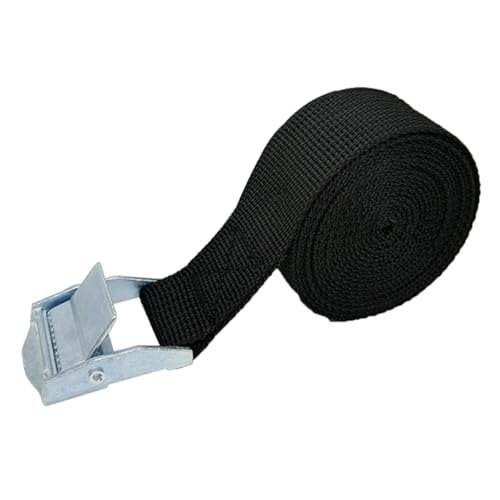 Zurrgurte, 4M Ladungsgurte mit Schnallen-Zurrgurt for Motorrad, Auto, Fahrrad, Metall-Abschleppseil, starker Ratschen-Befestigungsgurt for päcktaschen,Logistische Zurrgurte(1x Black) von MERHOVO