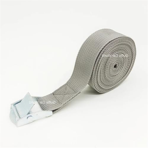 Zurrgurte, 4M Ladungsgurte mit Schnallen-Zurrgurt for Motorrad, Auto, Fahrrad, Metall-Abschleppseil, starker Ratschen-Befestigungsgurt for päcktaschen,Logistische Zurrgurte(1x Gray) von MERHOVO