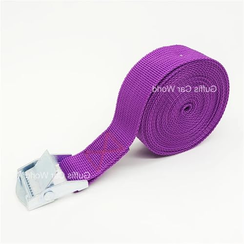 Zurrgurte, 4M Ladungsgurte mit Schnallen-Zurrgurt for Motorrad, Auto, Fahrrad, Metall-Abschleppseil, starker Ratschen-Befestigungsgurt for päcktaschen,Logistische Zurrgurte(1x Purple) von MERHOVO