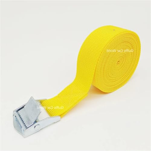 Zurrgurte, 4M Ladungsgurte mit Schnallen-Zurrgurt for Motorrad, Auto, Fahrrad, Metall-Abschleppseil, starker Ratschen-Befestigungsgurt for päcktaschen,Logistische Zurrgurte(1x Yellow) von MERHOVO
