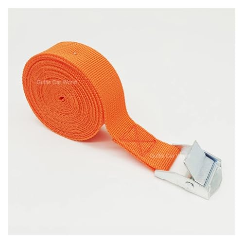 Zurrgurte, 5MCargo Straps Mit Schnalle Zurrgurt for Motorrad Auto Fahrrad Metall Abschleppseil Starke Ratsche Befestigungsgurt for päcktasche,Logistische Zurrgurte(Orange) von MERHOVO