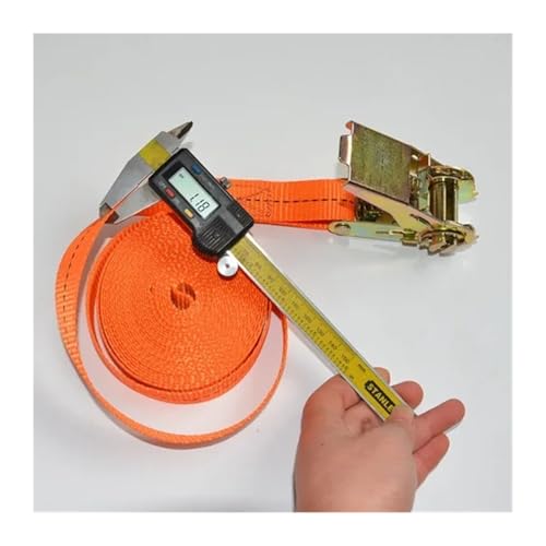 Zurrgurte, Funktionale 3-teili Ladungsspanngurte 2M Ratschengürtel Metallschnalle for Auto Motorrad Fahrrad LKW päcktasche Abschleppseil,Logistische Zurrgurte(Orange 1m) von MERHOVO