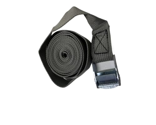 Zurrgurte, Ladungsgurte mit Schnallen-Zurrgurt for Motorrad, Auto, Fahrrad, Metall-Abschleppseil, starker Ratschen-Befestigungsgurt for päcktaschen,Logistische Zurrgurte(Grey 2m 1pcs) von MERHOVO