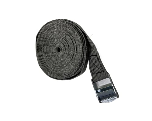 Zurrgurte, Ladungsgurte mit Schnallen-Zurrgurt for Motorrad, Auto, Fahrrad, Metall-Abschleppseil, starker Ratschen-Befestigungsgurt for päcktaschen,Logistische Zurrgurte(Grey 3m 1pcs) von MERHOVO