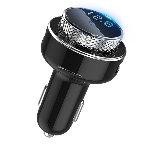 Bluetooth Fm Transmitter Auto, QC3.0 Autoladegerät Dual USB, Auto Kfz Radio Adapter Bluetooth MP3 Player für Auto MP3 Player Radio Adapter, Schwarz von MEROURII