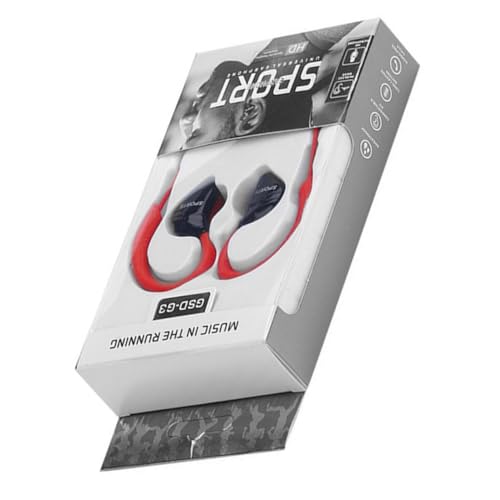 MERRYHAPY 1 Paar kabelgebundene Ohrhörer mit Mikrofon und Über-Ohr-Bügel Sportkopfhörer schweißfestes am Ohr hängendes Headset Laufen Fitnessstudio Training kompatible Mobiltelefone von MERRYHAPY