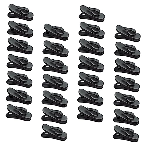MERRYHAPY 100Stücke Kabelclip Rotierende Headset Kabelklemme für Kopfhörer Schwarz für Kabelmanagement an Vertikalen Horizontalen Oberflächen Installieren von MERRYHAPY