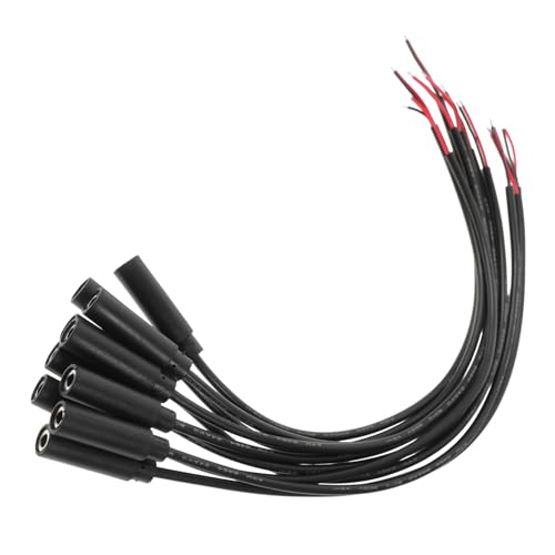 MERRYHAPY 10Stücke Audiokabel Mono Blankes Kabel Langlebig Einfach zu Installieren für Headsets Lautsprecher Schwarz von MERRYHAPY