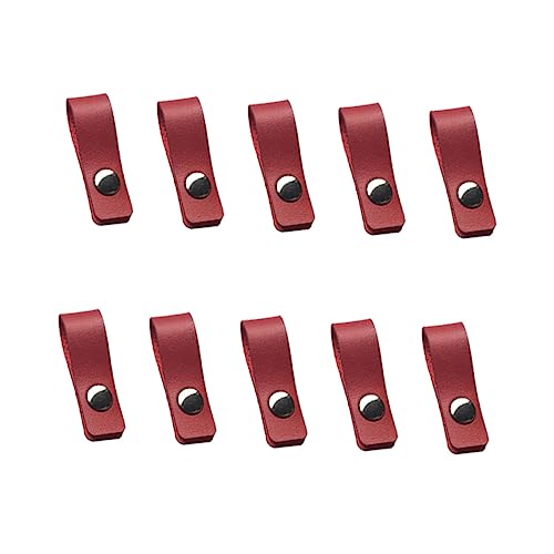 MERRYHAPY 10Stücke Mikrofaser PU Leder Kabelhalter Drahthalter für Kabelmanagement Kompakter Organizer für Kopfhörer USB Kabel Weinrot für Zuhause MERRYHAPY 10Stücke Mikrofaser PU Leder Kabelhalter Drahthalter für Kabelmanagement Kompakter Organizer für Kopfhörer USB Kabel Weinrot für Zuhause von MERRYHAPY