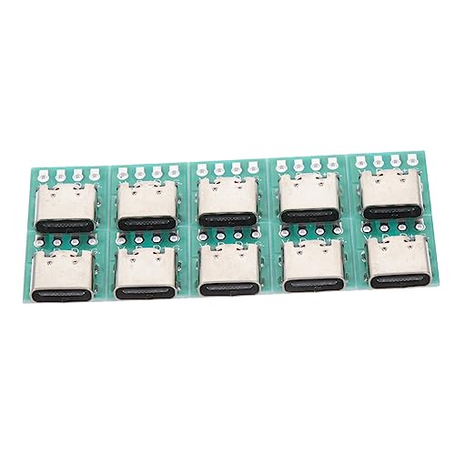 MERRYHAPY 10Stücke Teiliges USB Typ C Board für DIY Projekte Weiblicher Steckeradapter mit PCB für Stabile Datenübertragung Kompatibel mit USB C Kabeln Geräten für Zuhause MERRYHAPY 10Stücke Teiliges USB Typ C Board für DIY Projekte Weiblicher Steckeradapter mit PCB für Stabile Datenübertragung Kompatibel mit USB C Kabeln Geräten für Zuhause von MERRYHAPY