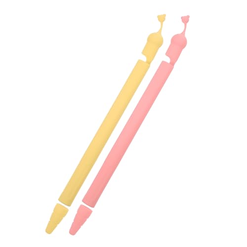 MERRYHAPY 2 Stück Silikon Stiftetui Bleistifthülle Halter Bleistift Schutzhülle Anti Fall Bleistifthülle Bleistift Schutzhülle Bleistifthalter Hülle Bleistift Hülle Federmäppchen von MERRYHAPY