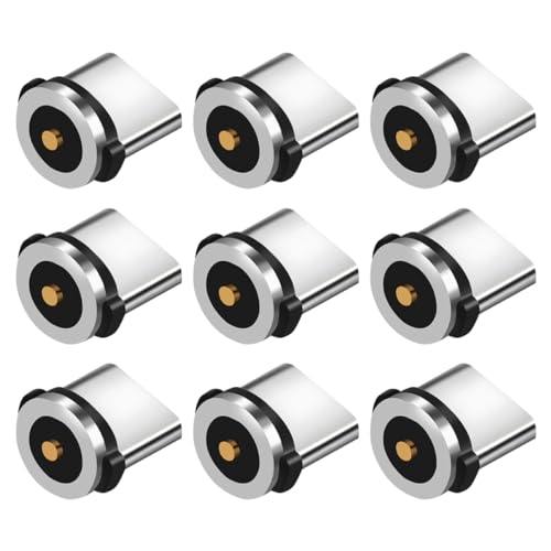 MERRYHAPY 9 Stück USB-c-magnetköpfe 360 Grad Drehbarer Kabeladapter Für Typ C MERRYHAPY 9 Stück USB-c-magnetköpfe 360 Grad Drehbarer Kabeladapter Für Typ C von MERRYHAPY