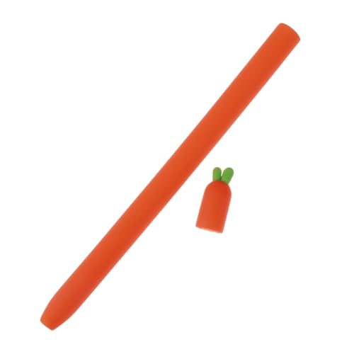 MERRYHAPY Chic Karottenform Stift Hülle Für Pencil Rutschfestes Und Stoßdämpfendes Etui Cartoon Stylus Pen Schutzcase Kompatibel Mit Pencil von MERRYHAPY