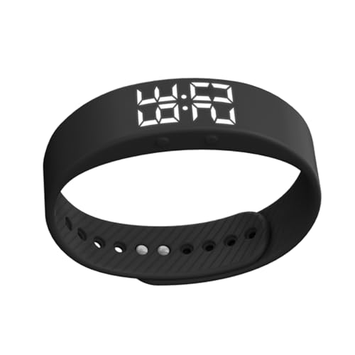 MERRYHAPY Intelligentes LED Silikon Armband Verstellbares Fitness Smartwatch mit Schrittzähler Wasserdichtes Elektronisches Armband für Sport Fitness Schwarz MERRYHAPY Intelligentes LED Silikon Armband Verstellbares Fitness Smartwatch mit Schrittzähler Wasserdichtes Elektronisches Armband für Sport Fitness Schwarz von MERRYHAPY