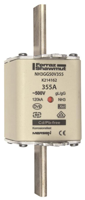 Mersen 1B381.000000 NH3 355A gG 500V NH-Sicherung sfü spannungsführend von MERSEN Deutschland Eggolsheim