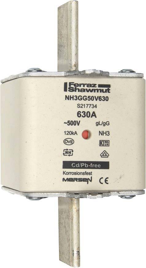 Mersen 1B389.000000 NH3 630A gG 500V NH-Sicherung sfü spannungsführend von MERSEN Deutschland Eggolsheim