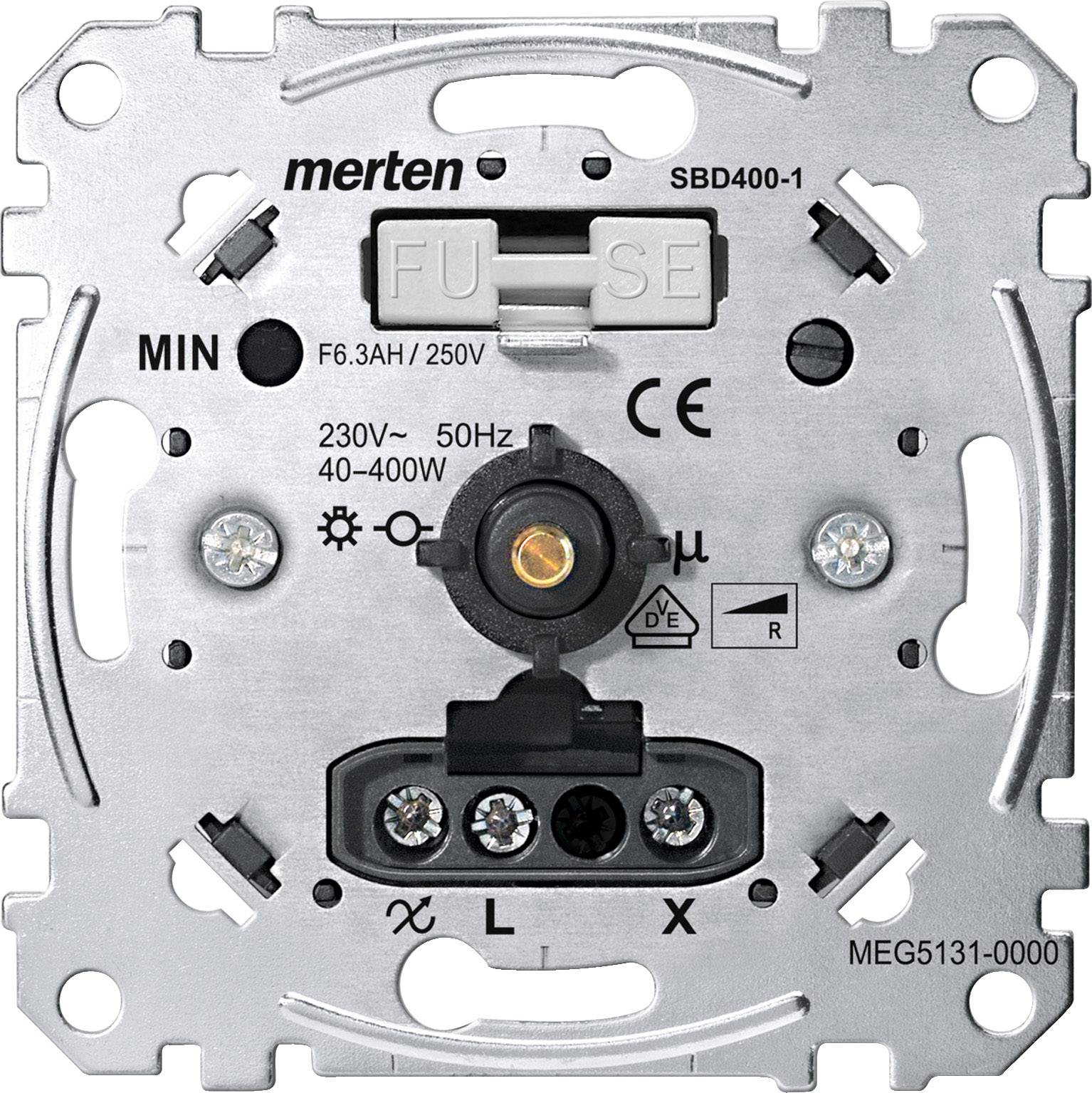 Merten Drehdimmer Einsatz MEG5131-0000 f.ohmsche Last m.Druck-Aus 40-400W Merten Drehdimmer Einsatz MEG5131-0000 f.ohmsche Last m.Druck-Aus 40-400W von MERTEN GMBH