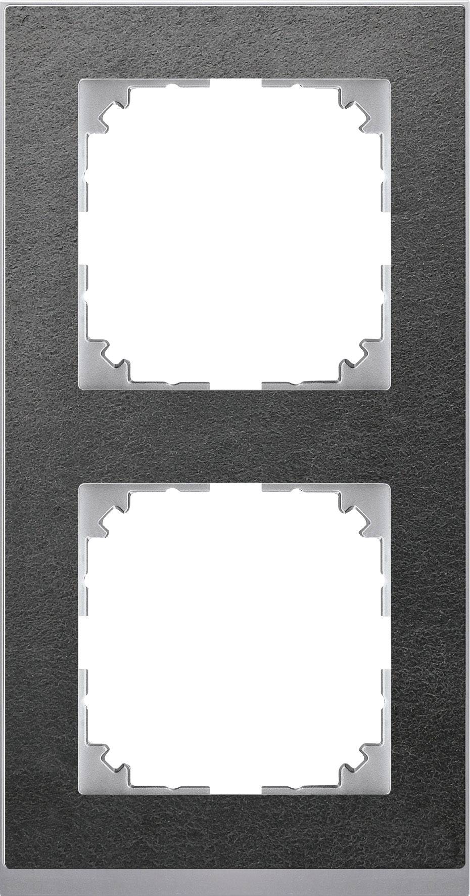 Merten M-Pure Decor-Rahmen MEG4020-3669 2fach Schiefer/aluminium Merten M-Pure Decor-Rahmen MEG4020-3669 2fach Schiefer/aluminium von MERTEN GMBH