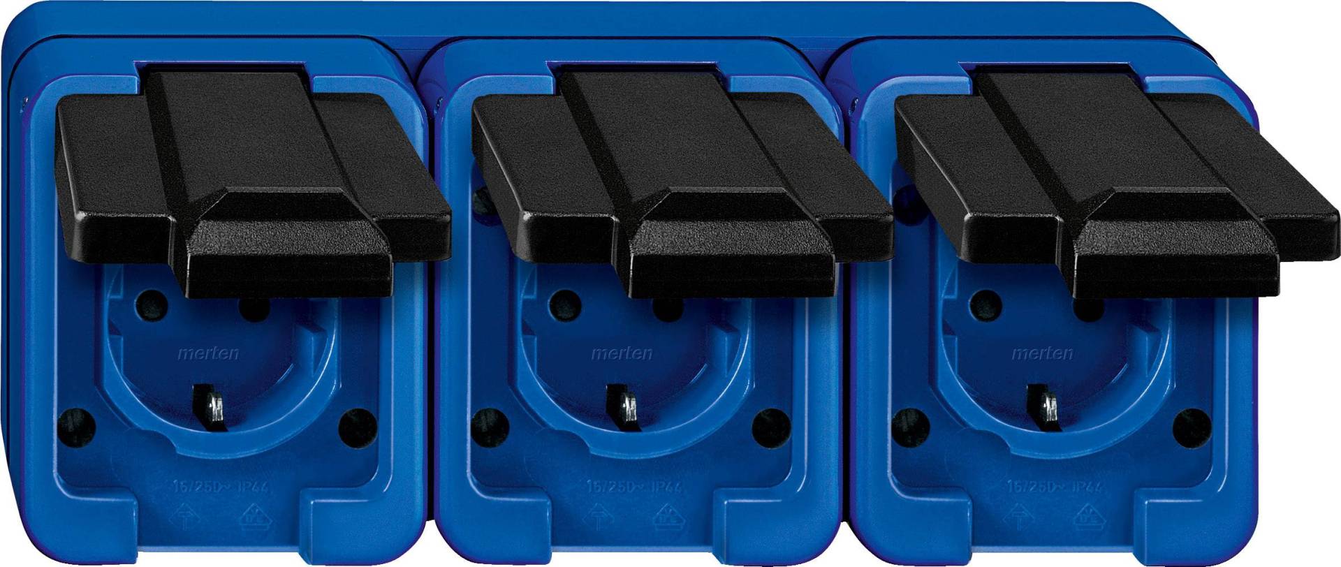 Merten SCHUKO-Dreifach Steckdose 229375 blau SCHLAGFEST Merten SCHUKO-Dreifach Steckdose 229375 blau SCHLAGFEST von MERTEN GMBH