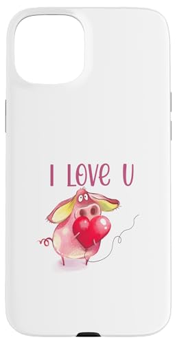 I Love you Partner Liebe Freundschaft Schweinchen Herz Hülle für iPhone 15 Plus I Love you Partner Liebe Freundschaft Schweinchen Herz Hülle für iPhone 15 Plus von MERZchandise