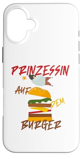 Prinzessin auf dem Burger Märchen lustig witzig Fast Food Hülle für iPhone 16 Plus Prinzessin auf dem Burger Märchen lustig witzig Fast Food Hülle für iPhone 16 Plus von MERZchandise