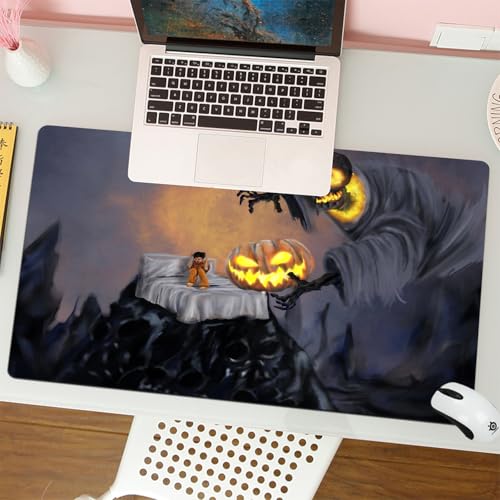 MESHIZIY Mauspad (400 × 750 MM) Verlängertes großes Mauspad Schreibtischauflage, rutschfeste Gummibasis, Gaming-Mauspad XLKinder haben in der Halloween-Nacht Albträume. Digitale Malerei von MESHIZIY