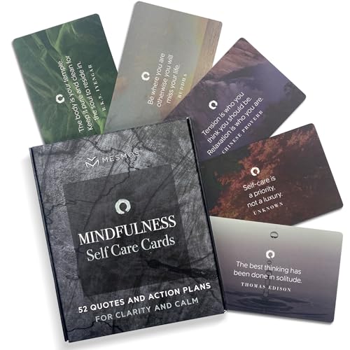 MESMOS 52 Achtsamkeitskarten mit Aktionsplänen Entspannung Stressabbau Geschenke für Männer und Frauen Positive Affirmationskarten Angstlinderung Artikel Meditation Self Care Kit Entspannende MESMOS 52 Achtsamkeitskarten mit Aktionsplänen Entspannung Stressabbau Geschenke für Männer und Frauen Positive Affirmationskarten Angstlinderung Artikel Meditation Self Care Kit Entspannende von MESMOS