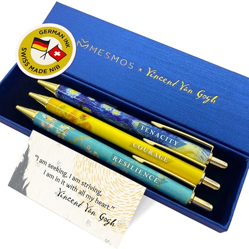 MESMOS Van Gogh Fancy Pen Set - Inspirierende Geschenke für Frauen, Büro Motivierende Schreibstifte, Glückwunschgeschenke, Einzigartige Klickstifte MESMOS Van Gogh Fancy Pen Set - Inspirierende Geschenke für Frauen, Büro Motivierende Schreibstifte, Glückwunschgeschenke, Einzigartige Klickstifte von MESMOS